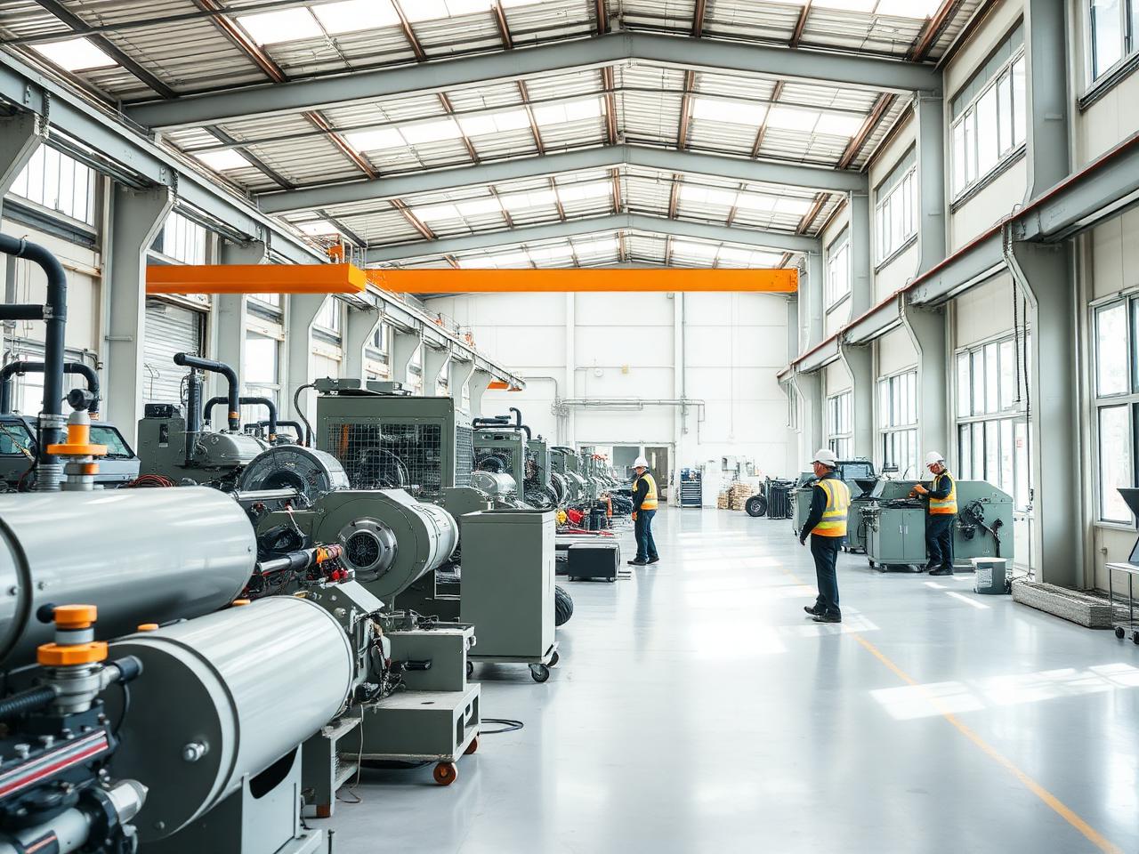 Bright modern metal recycling facility